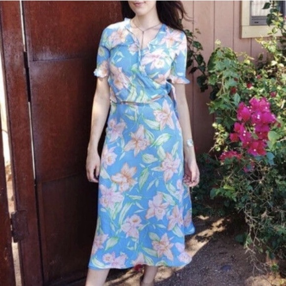 Lauren Ralph Lauren Silk Hawaiian Floral Skirt Size 16 - Picture 2 of 12